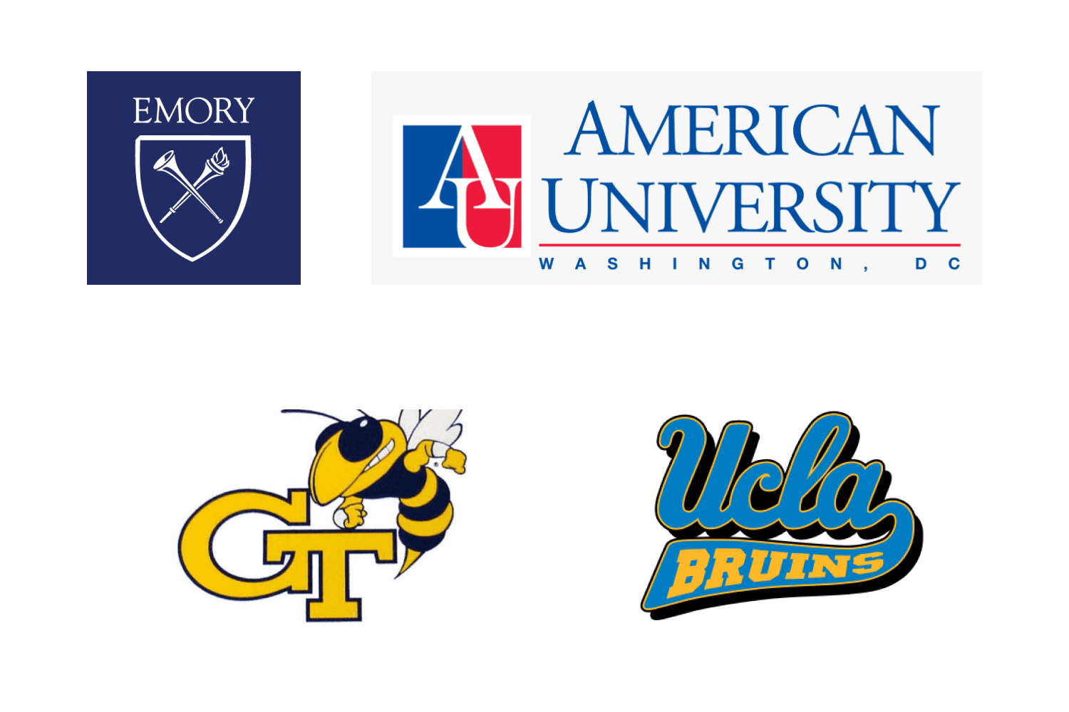College logos.